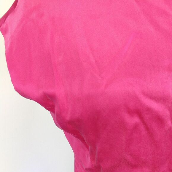 Vintage 1980s Mary Jo Bruno Silk Sheath Dress Size 6 Magenta Pink Glam Bandage - Picture 5 of 11